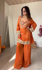 Rust Orange Tissue Suit