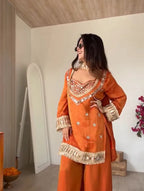 Rust Orange Tissue Suit